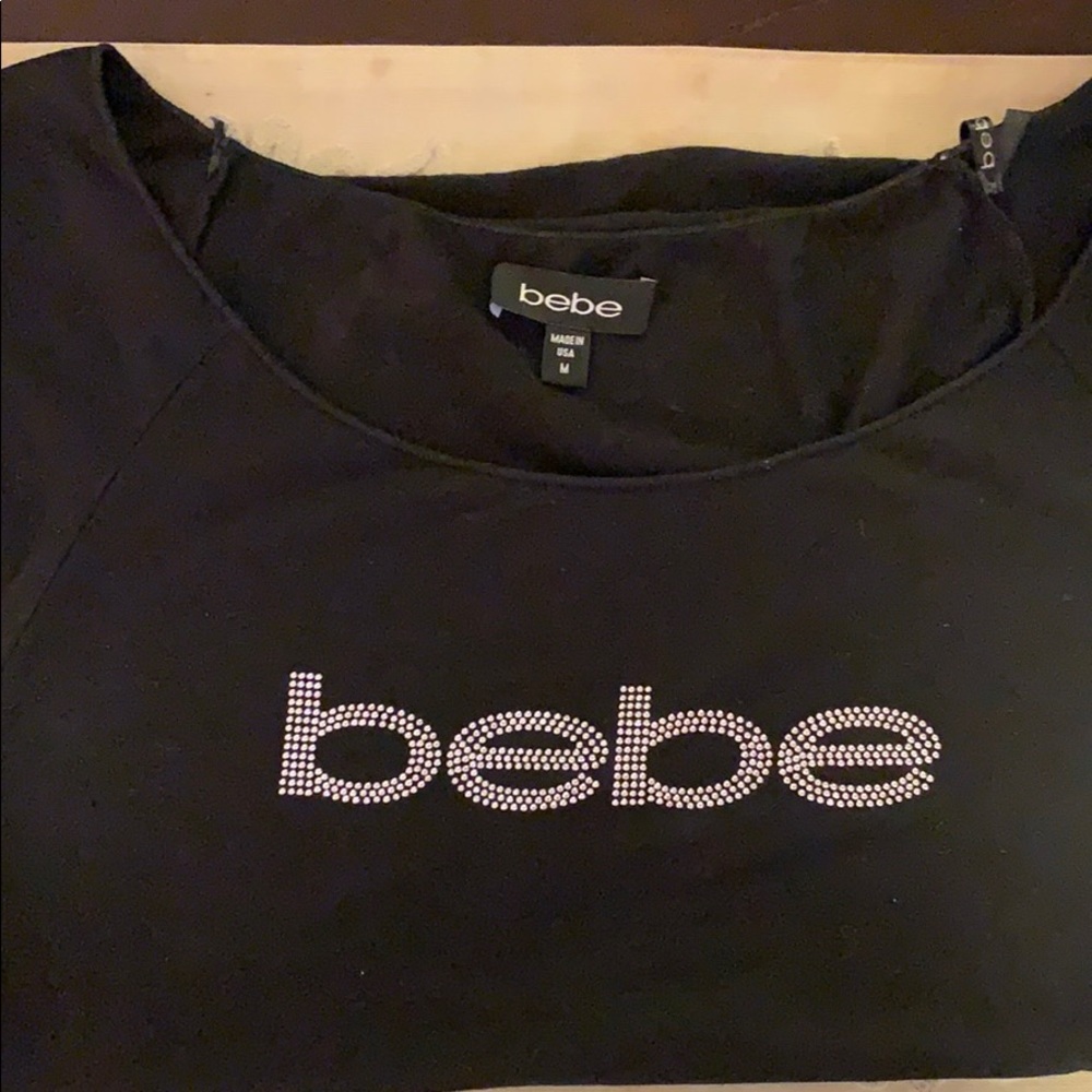 Bebe fitted black t